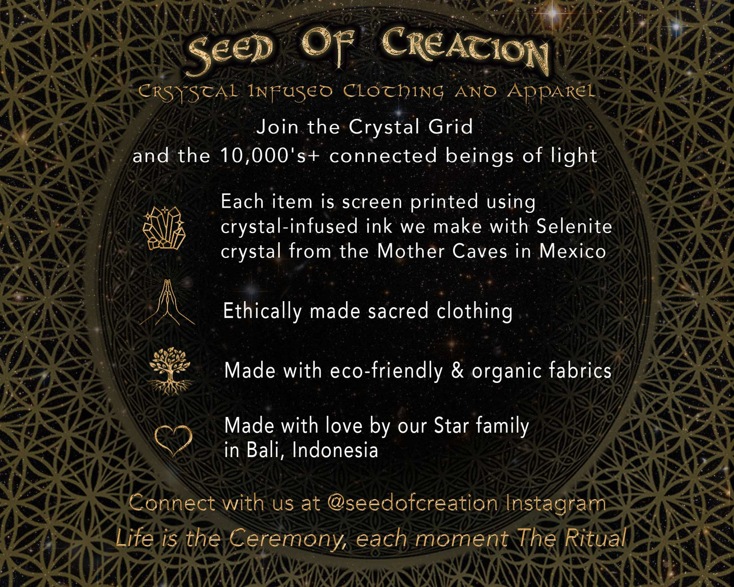 Crystal-Infused Sacred Cloth – Ohm of The Rising Sun