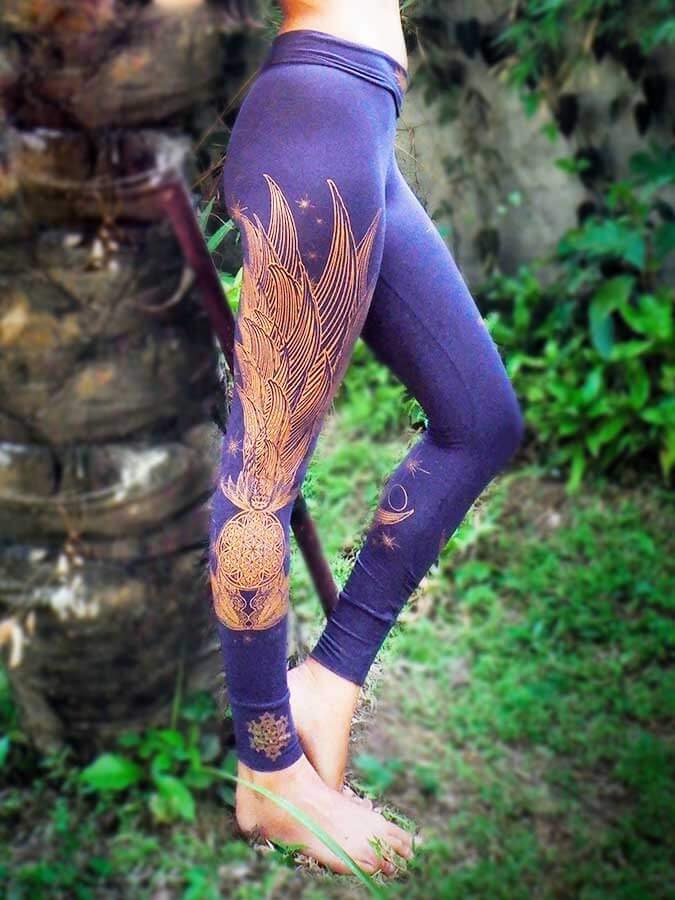 Women's Sacred Geometry Yoga Leggings – Crystal-Infused & Eco-Friendly