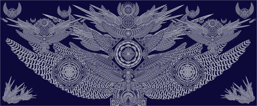 Crystal Infused Sacred Cloth – Bird Tribe Wings Shawl