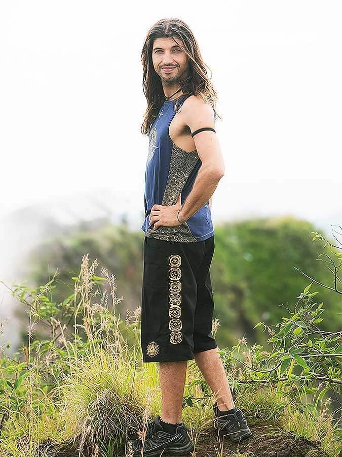 Men’s Sleeveless Shirt – Shaman Codes StarGate Sacred Geometry