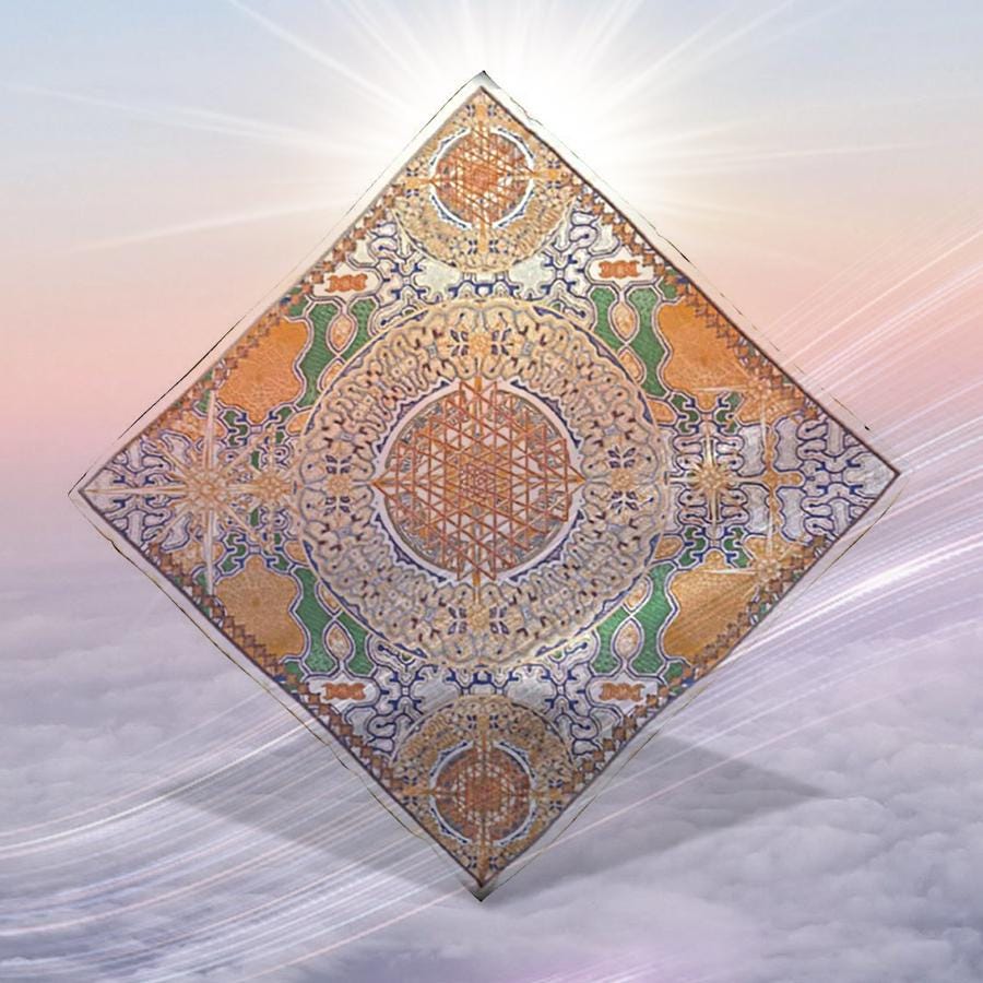 Crystal-Infused Maji Cloth – Sacred Altar Cloth & Wall Art